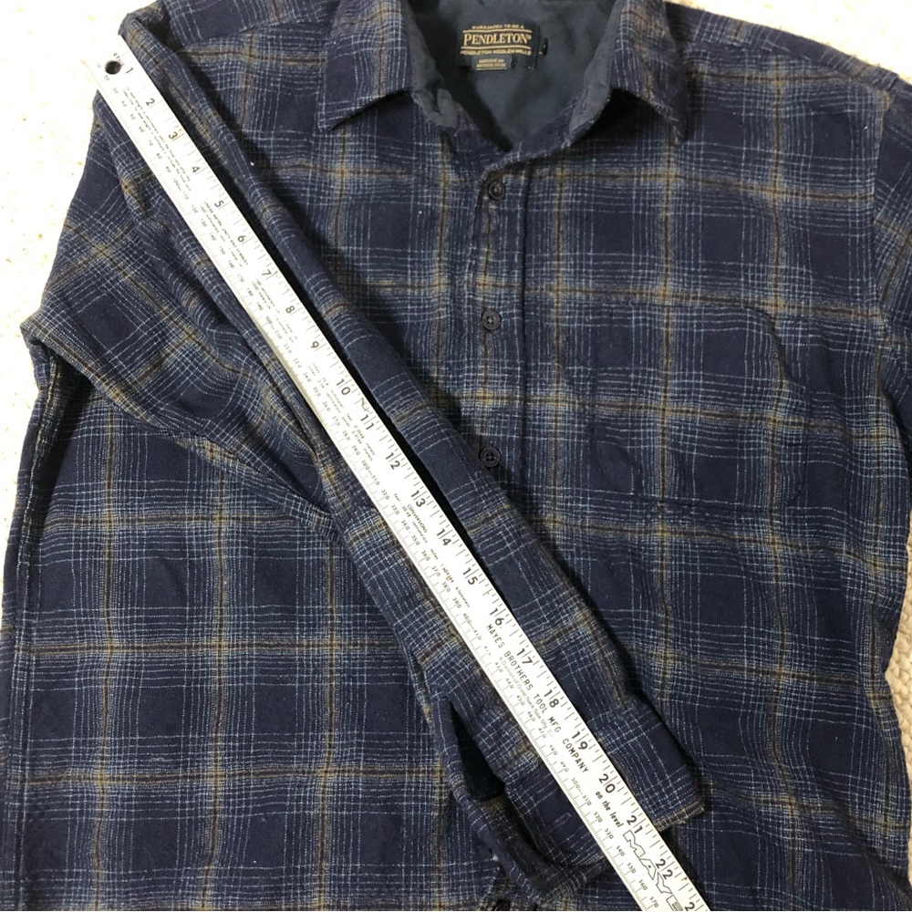 Pendleton Blue Plaid Casual Button Down Shirt - image 6